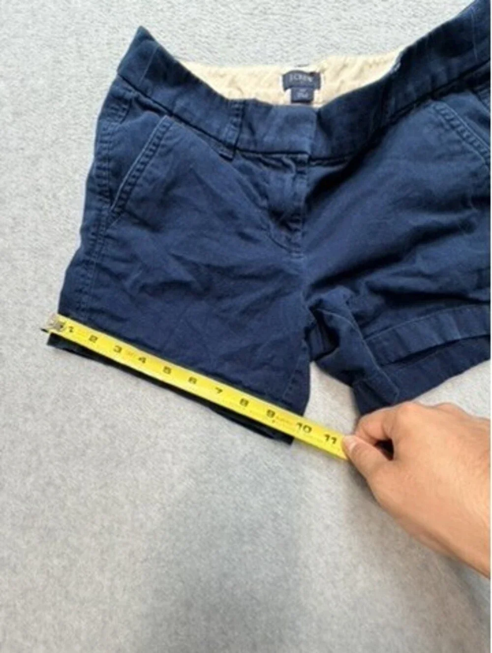 J Crew Womens Chino Shorts 00 Navy 100% Cotton Summer Casual Preppy